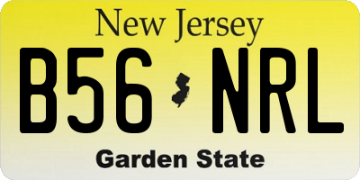 NJ license plate B56NRL