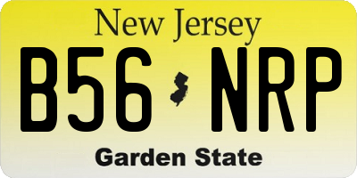 NJ license plate B56NRP