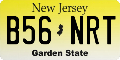 NJ license plate B56NRT