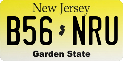 NJ license plate B56NRU