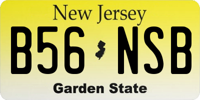 NJ license plate B56NSB