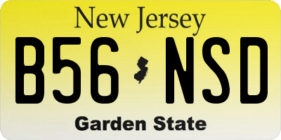 NJ license plate B56NSD
