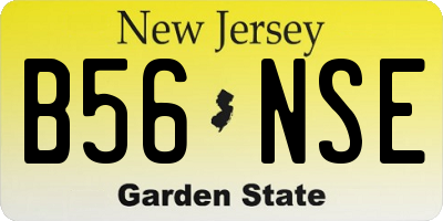 NJ license plate B56NSE