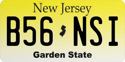 NJ license plate B56NSI