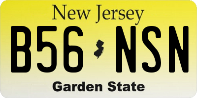 NJ license plate B56NSN