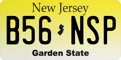 NJ license plate B56NSP