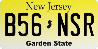 NJ license plate B56NSR