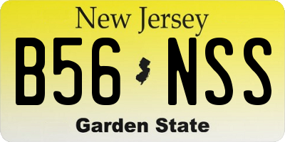 NJ license plate B56NSS