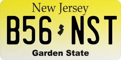 NJ license plate B56NST