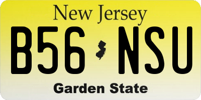 NJ license plate B56NSU