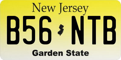 NJ license plate B56NTB