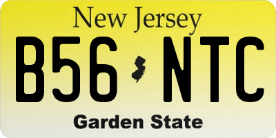 NJ license plate B56NTC