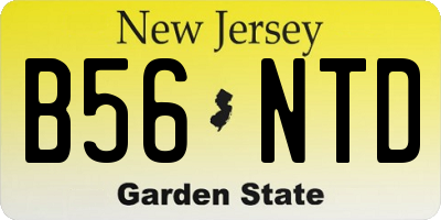 NJ license plate B56NTD