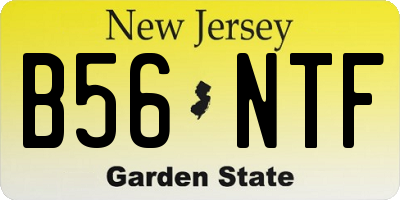 NJ license plate B56NTF