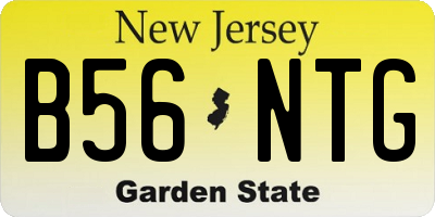 NJ license plate B56NTG