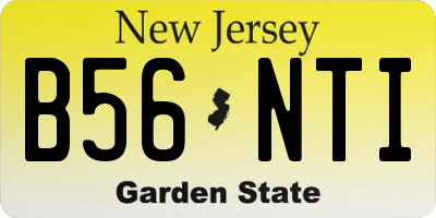 NJ license plate B56NTI