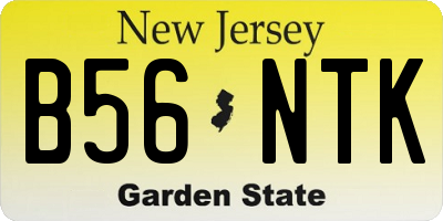 NJ license plate B56NTK