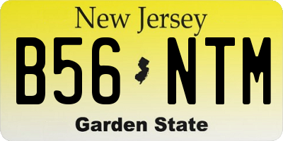NJ license plate B56NTM