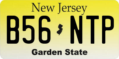 NJ license plate B56NTP