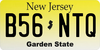 NJ license plate B56NTQ