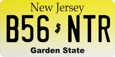 NJ license plate B56NTR