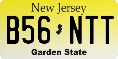 NJ license plate B56NTT