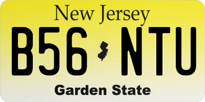 NJ license plate B56NTU