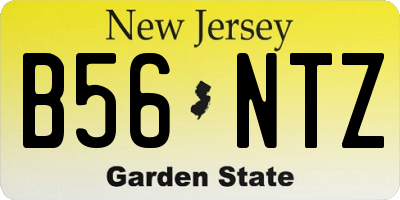 NJ license plate B56NTZ