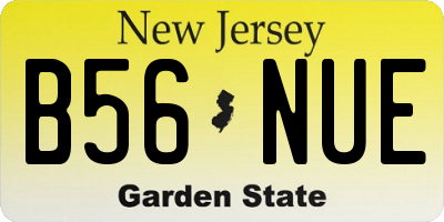 NJ license plate B56NUE