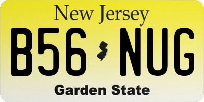 NJ license plate B56NUG