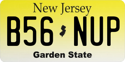 NJ license plate B56NUP