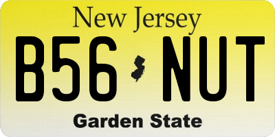 NJ license plate B56NUT