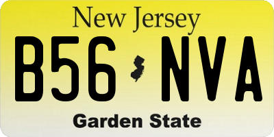 NJ license plate B56NVA
