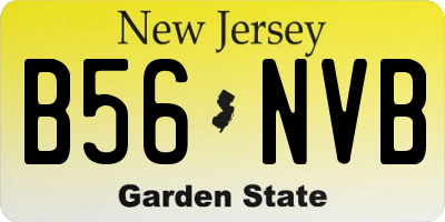 NJ license plate B56NVB