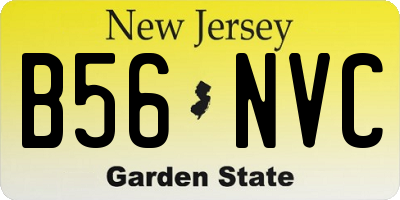 NJ license plate B56NVC