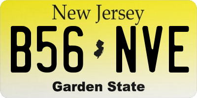 NJ license plate B56NVE