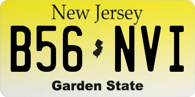 NJ license plate B56NVI