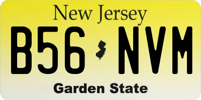 NJ license plate B56NVM