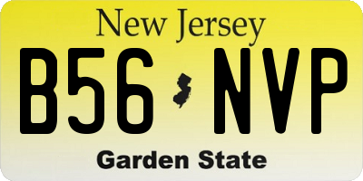 NJ license plate B56NVP