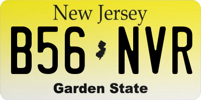 NJ license plate B56NVR