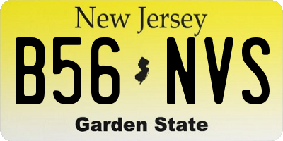 NJ license plate B56NVS