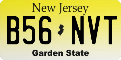 NJ license plate B56NVT