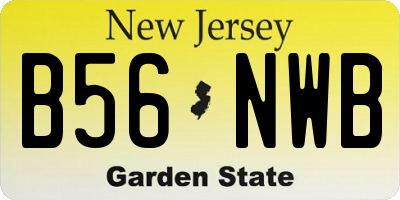 NJ license plate B56NWB