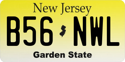 NJ license plate B56NWL