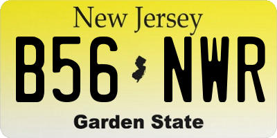 NJ license plate B56NWR