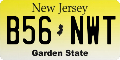NJ license plate B56NWT
