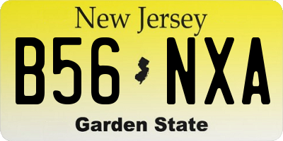 NJ license plate B56NXA