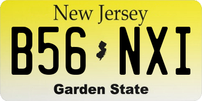 NJ license plate B56NXI