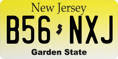 NJ license plate B56NXJ