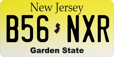 NJ license plate B56NXR